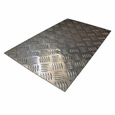 Aluminium Tread Plate Chequer 720x510 Ally Metal Sheets Silver Checker 5 Bar