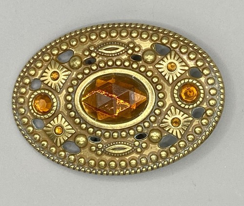 Vintage oval brass embellished - vintage,