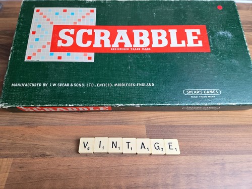 Vintage scrabble board - vintage, game