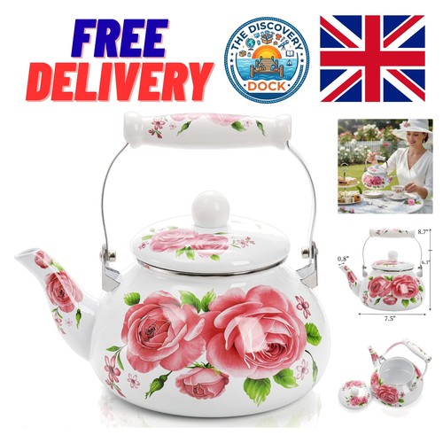 Charming pink enamel tea - 2.5l,