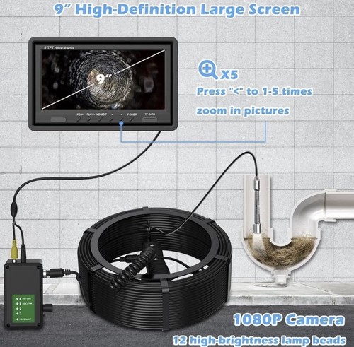 Sewer pipe camera with - sewer, 512hz
