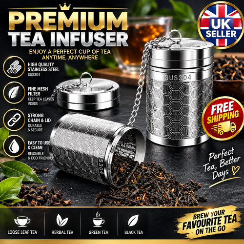 Stainless steel tea infuser - stainless,