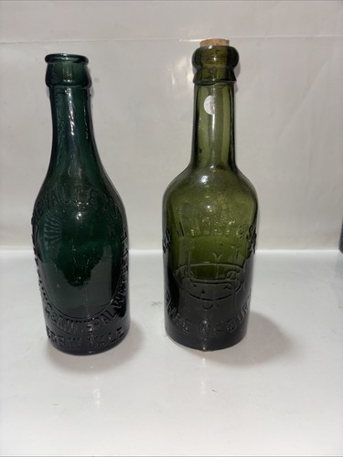 Vintage dark green - green, glass