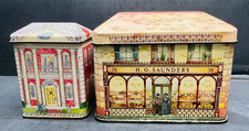 set of 2 tins Ian Logan H.G. Saunders & small tin made in england collectible