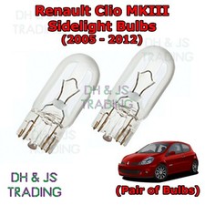 For Renault Clio Front Sidelights / Parking Lights Side Light Bulbs MK3 (05-12)
