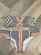 Missoni black multicoloured strapless bikini set and dust bag