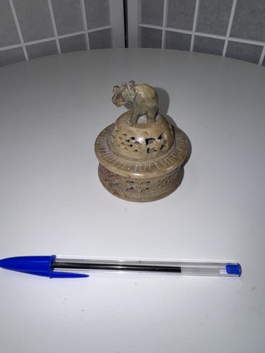 Hand carved soapstone elephant - soapstone,