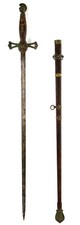 Antique J.R. Pettit & Co. 19th C. Masonic Knights Presentation Sword & Scabbard