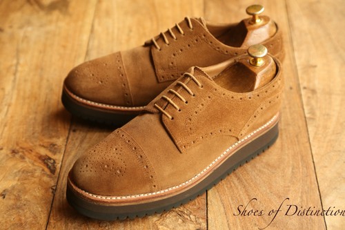Grenson tan brown suede derby - grenson,