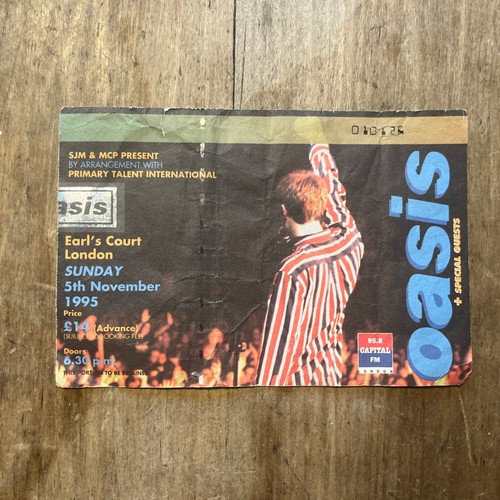 Oasis original concert ticket - original,