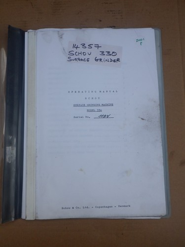 Schou surface grinder - schou,