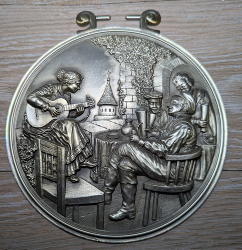 Pewter wall hanging - wall, plaque
