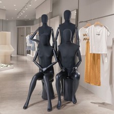 Beautiful Matt Painted Mannequin Cloth Covered Torso Wooden Arms