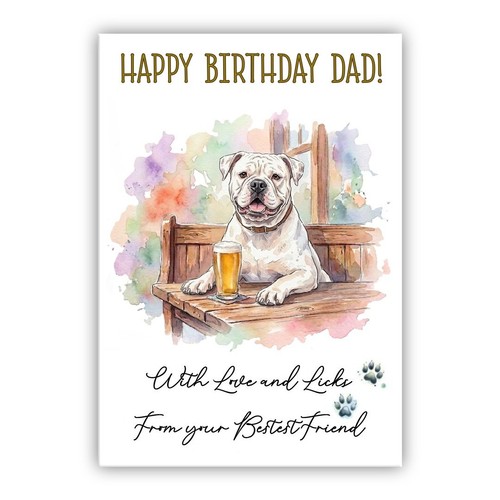 American bulldog dog - american, birthday