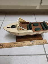 Wooden Display Boat Decor