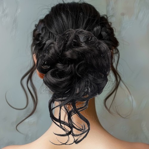 Messy bun hair piece - hair,