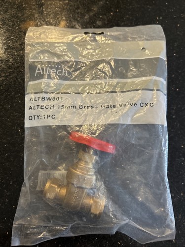 Altech 15mm brass - brass, valve