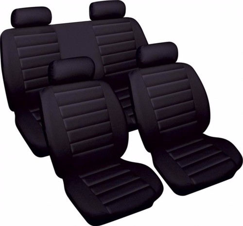 Black seat cover - set, leather