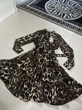 Stella Morgan Ladies Leopard Print Dress With Tie Belt New Tags Sz 8