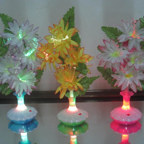 Led fiber optic flower lamp - flower,