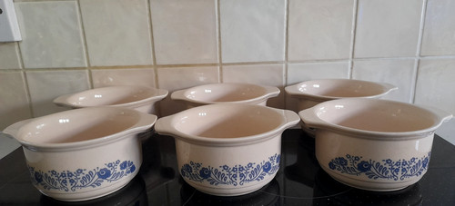 Six vintage ceramic cream - vintage, &