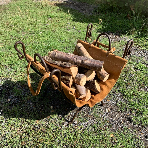 Metal log holder iron - holder, and