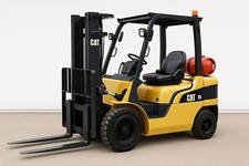 CAT 1.8 Gas Forklift, 2018 Model, 4.7 M Free Lift Triple Mast With Side Shift.