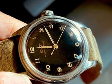 1940s WW2 Era Tissot Antimagnetique  Field Watch - rare - original 1940s buckle