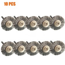 10Pcs 22mm Wire Wheel Polish Brushes For Dremel Rotary Grinder Accessories Tool