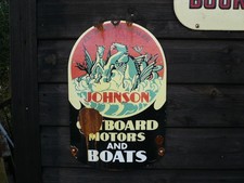 ENAMEL SIGN ,JOHNSON OUTBOARD