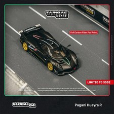 Tarmac Works Pagani Huayra R Matt Black Carbon Fiber 1:64