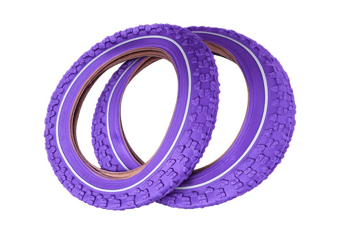 Purple tyre with - purple,