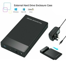 USB3.0 To SATA External Hard Driver Enclosure SSD HDD Caddy Case 2.5" 3.5" UK HD