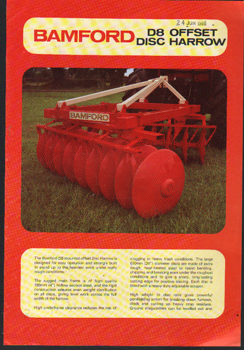 Bamford offset disc harrow - offset,