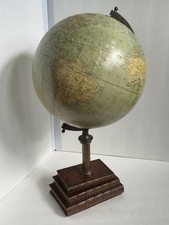12” Terrestrial Globe on Books MERZBACH & FALK BRUSSELS 1881 Greaves & Thomas