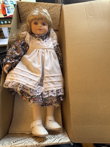 Alberon porcelain girl doll - porcelain,
