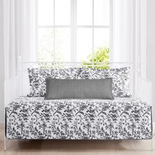 Amberley Black White Daybed Cover Set 100 Cotton Bedding with Shams and Pillow