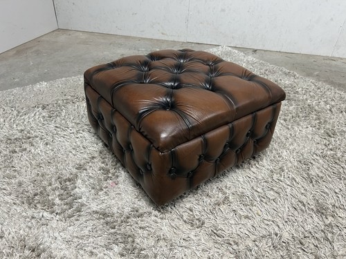 Antique brown chesterfield - brown,
