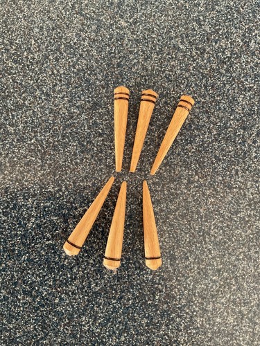 Hand turned cribbage pegs - turned,
