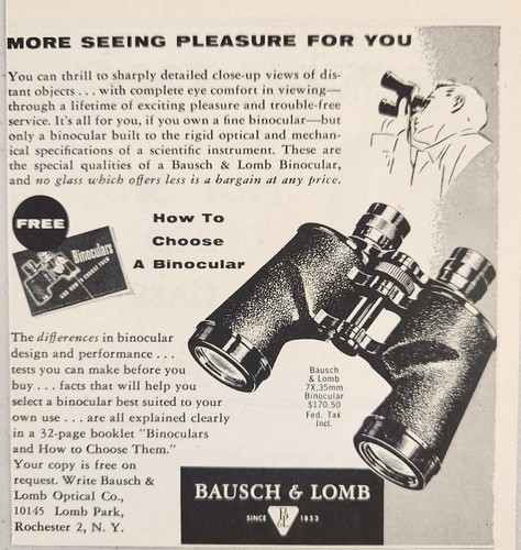 1955 print bausch - print, ad