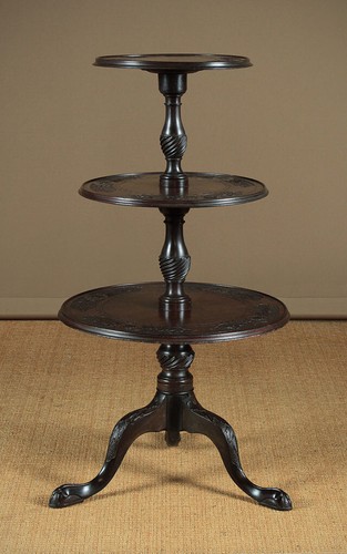 Antique mahogany three tier - antique,