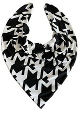 Adult Dribble Bib Special Needs Black/White Pattern Bandana Bib Neckerchief
