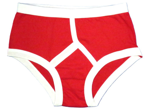 Mens red front - front, 100%