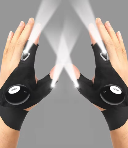 Led fingerless gloves for - fingerless,