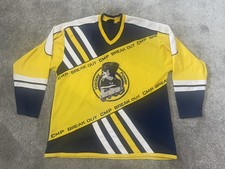 Vintage Ice Hockey Jersey CMP 90s Break Out Hockey Power Yellow Size Large XL