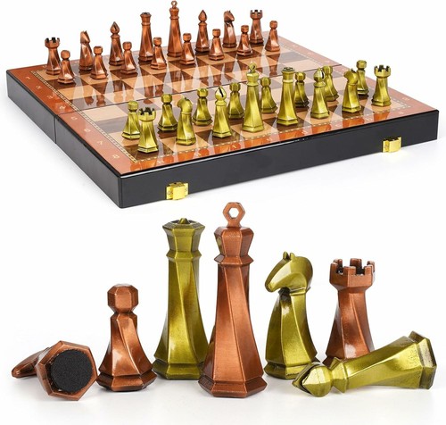 Elegant metal chess set - metal,
