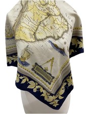 S9#Christian Dior Blue  Silk scarf 34 inch