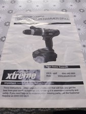 challenge xtreme 18v cordless hammer drill instruction book