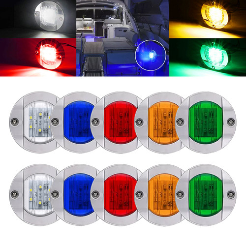 2pcs round marine - 2pcs, led