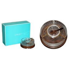 STUNNING BRAND NEW IN THE BOX VISCOUNT DAVID LINLEY CUT GLASS CRYSTAL CAVIAR SET